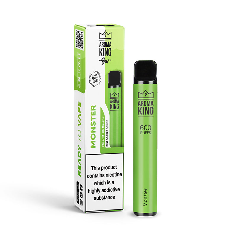 Aroma King | 600 Puffs | 0mg 10mg | Disposable Vape Pen | Monster