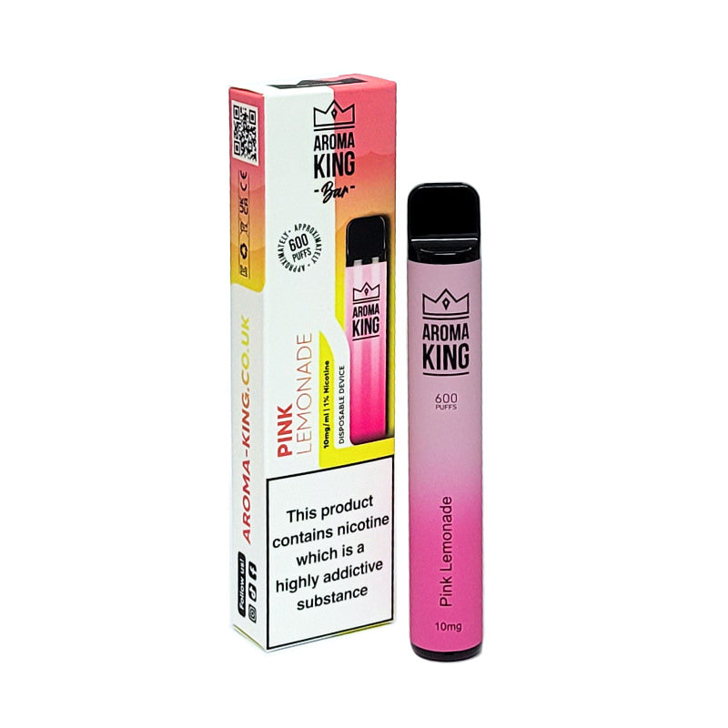 Aroma King | 600 Puffs | 0mg 10mg | Disposable Vape Pen | Pink Lemonade