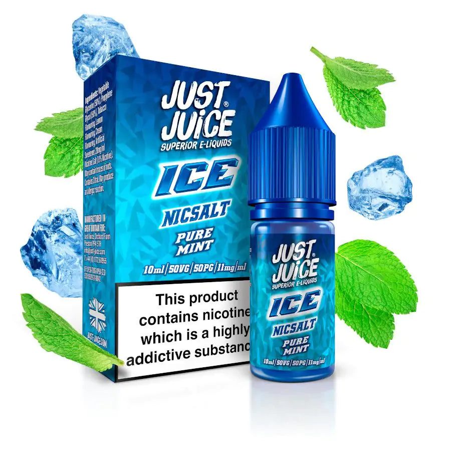 Pure Mint Ice Nic Salts By Just Juice 10ml (50VG/50PG) 5MG|11MG|20MG